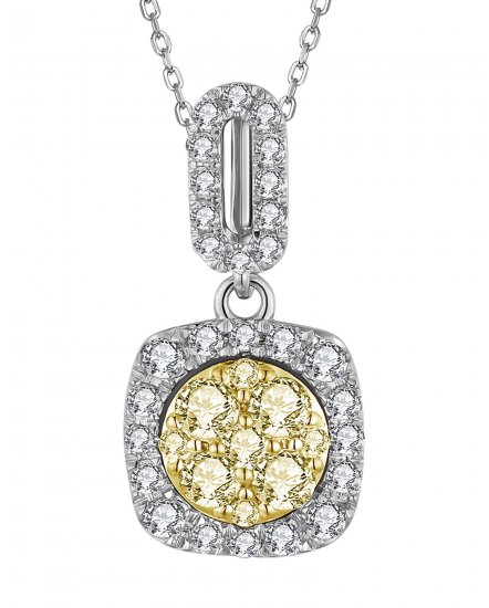 MULTI TONE CUSHION STYLE PENDANT (TP2314)